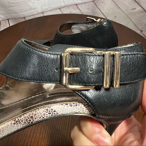 6 BCBGeneration Ankle Wrap Black classic sexy pumps - Picture 11 of 12